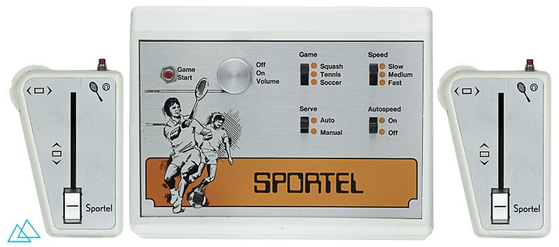 Top view dedicated video game console Sportel Video TV Game